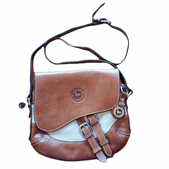 Los Robles Polo Time pebbled leather crossbody bag - Picture 1 of 4